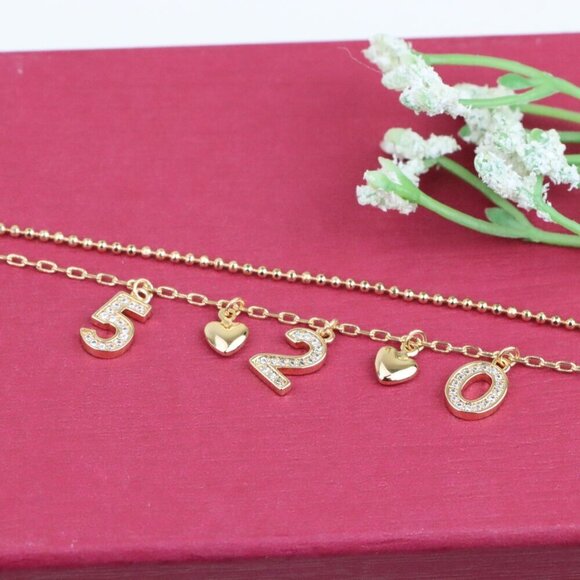 Rose Gold Bracelet with 2025 Charms, XPBL0688 - Picture 11 of 12